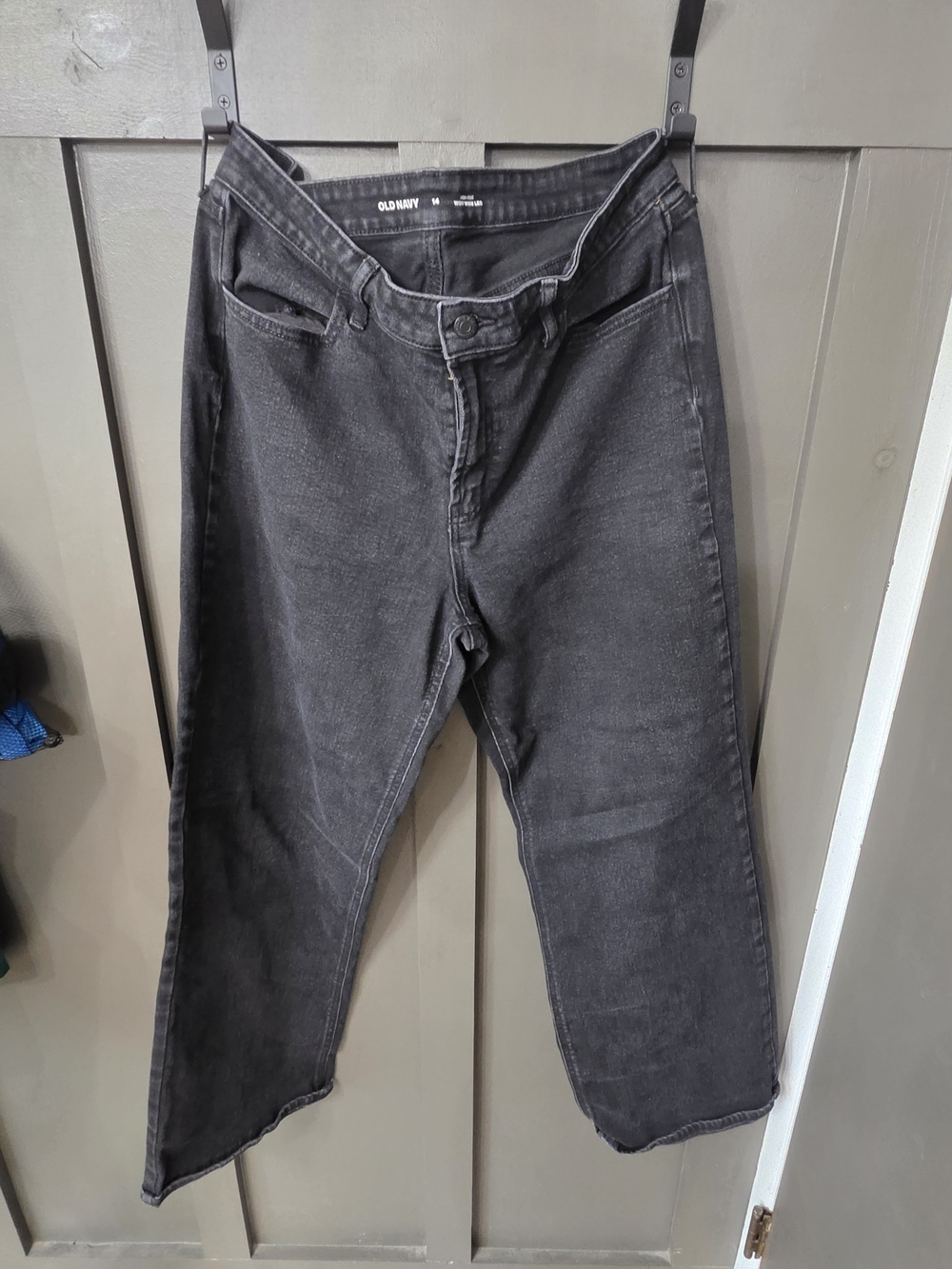 Old Navy Women's Washed Black Wide Leg Jean